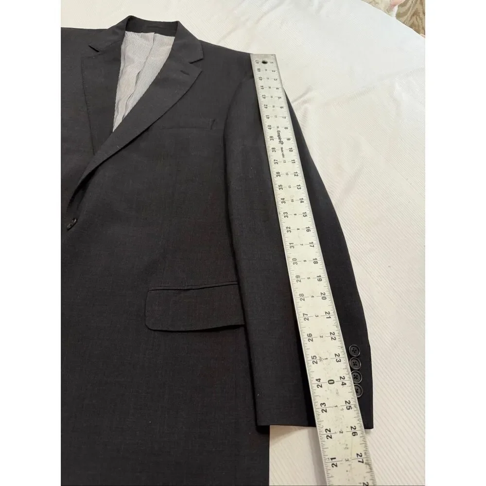 Brooks Brothers Explorer Regent Fit 2 Button Charcoal Grey Suit Size 44L